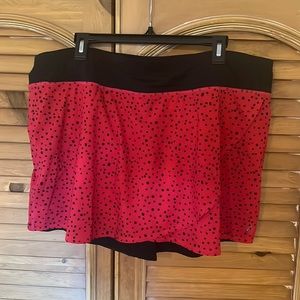 WMNs Skirt Sports skirt for tennis golf running sz XXL Red w/ black dots
